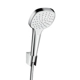 hansgrohe Croma Select E Brausehalterset 110 1jet mit Brauseschlauch 125 cm Weiß/Chrom, 26424400