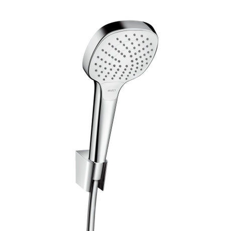 hansgrohe Croma Select E Brausehalterset 110 Vario mit Brauseschlauch 125 cm Weiß/Chrom, 26425400