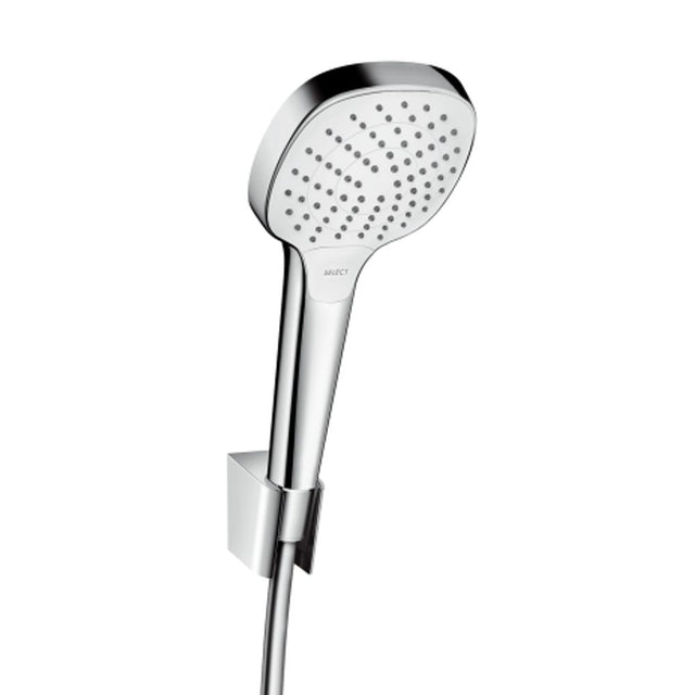 hansgrohe Croma Select E Brausehalterset 110 Vario mit Brauseschlauch 125 cm Weiß/Chrom, 26425400
