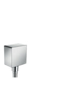 hansgrohe FixFit Wandanschluss Square mit Rückflussverhinderer Chrom, 26455000