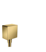 hansgrohe FixFit Wandanschluss Square mit Rückflussverhinderer Polished Gold Optic, 26455990