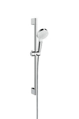 hansgrohe Crometta Brauseset 100 Vario Green 6 l/min mit Brausestange 65 cm Weiß/Chrom, 26555400