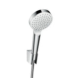 hansgrohe Crometta Brausehalterset 100 1jet EcoSmart mit Brauseschlauch 125 cm Weiß/Chrom, 26568400