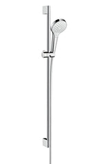 hansgrohe Croma Select S Brauseset 110 Vario EcoSmart 9 l/min mit Brausestange 90 cm Weiß/Chrom, 26573400