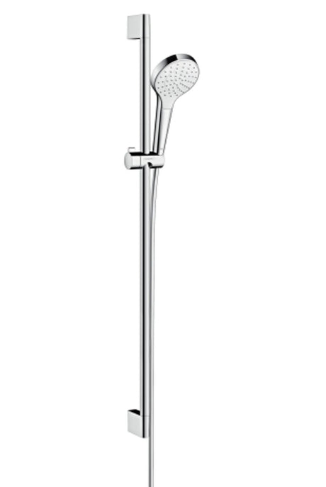 hansgrohe Croma Select S Brauseset 110 1jet mit Brausestange 90 cm Weiß/Chrom, 26574400