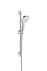 hansgrohe Croma Select E Brauseset 110 Vario mit Brausestange 65 cm Weiß/Chrom, 26582400
