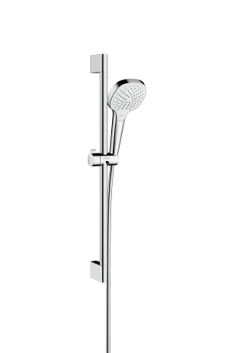 hansgrohe Croma Select E Brauseset 110 Vario mit Brausestange 65 cm Weiß/Chrom, 26582400