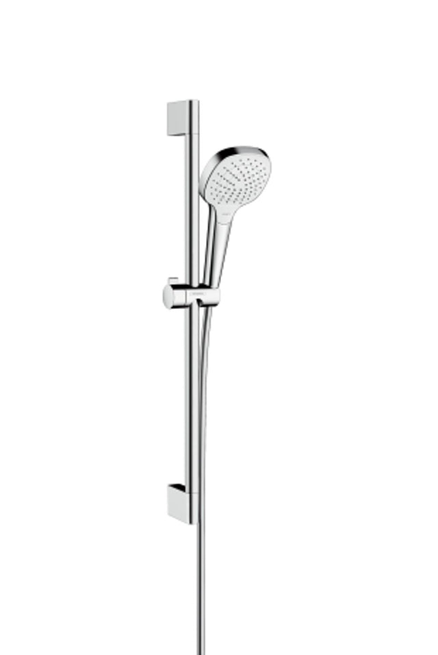 hansgrohe Croma Select E Brauseset 110 Vario mit Brausestange 65 cm Weiß/Chrom, 26582400