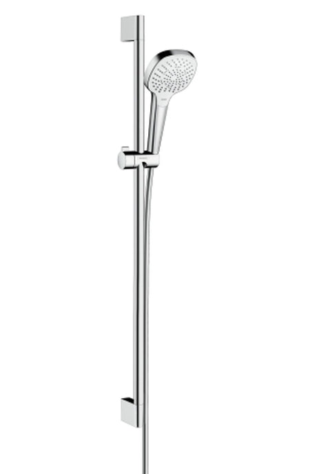 hansgrohe Croma Select E Brauseset 110 Multi mit Brausestange 90 cm Weiß/Chrom, 26590400