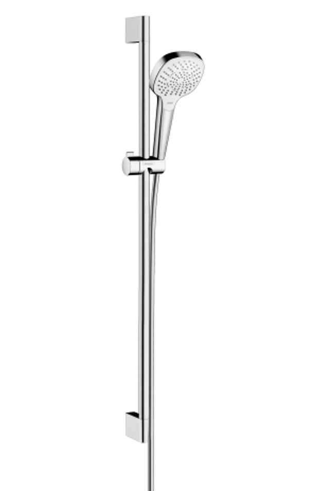 hansgrohe Croma Select E Brauseset 110 Multi mit Brausestange 90 cm Weiß/Chrom, 26590400