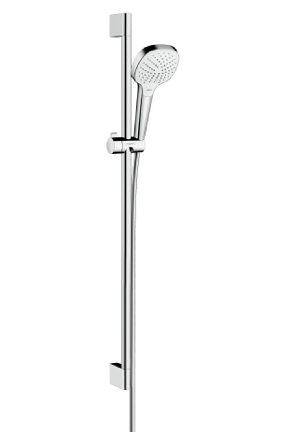hansgrohe Croma Select E Brauseset 110 Vario mit Brausestange 90 cm Weiß/Chrom, 26592400