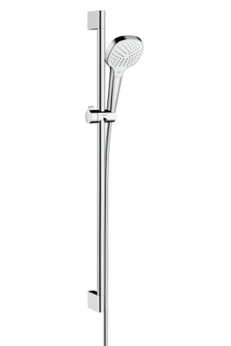 hansgrohe Croma Select E Brauseset 110 Vario mit Brausestange 90 cm Weiß/Chrom, 26592400