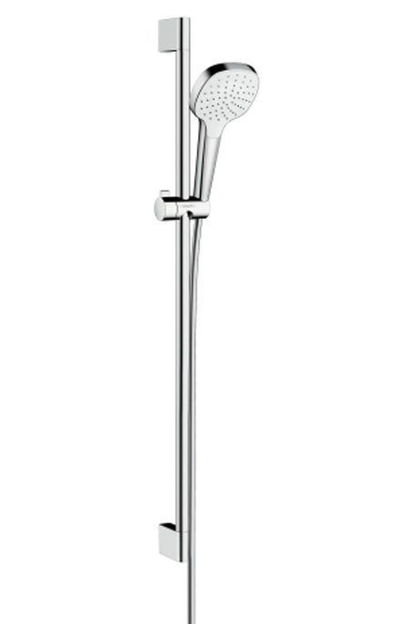 hansgrohe Croma Select E Brauseset 110 1jet mit Brausestange 90 cm Weiß/Chrom, 26594400