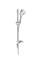 hansgrohe Raindance Select E Brauseset 120 3jet mit Brausestange 65 cm und Seifenschale Chrom, 26620000