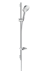 hansgrohe Raindance Select E Brauseset 120 3jet EcoSmart 9 l/min mit Brausestange 90 cm und Seifenschale Chrom, 26623000