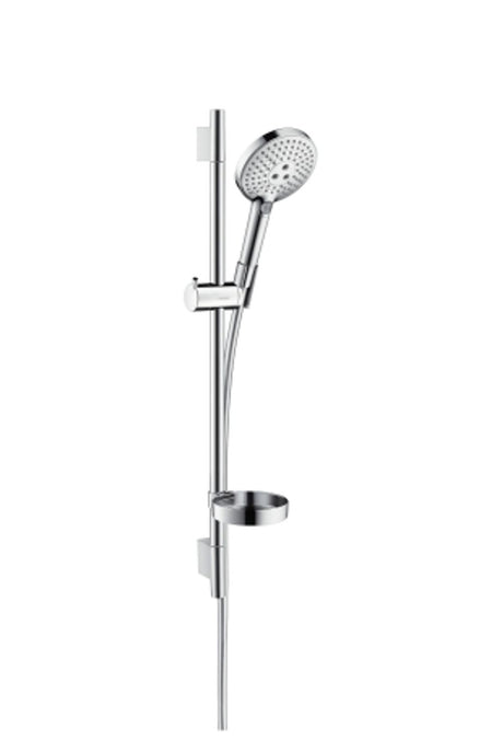 hansgrohe Raindance Select S Brauseset 120 3jet mit Brausestange 65 cm und Seifenschale Chrom, 26630000