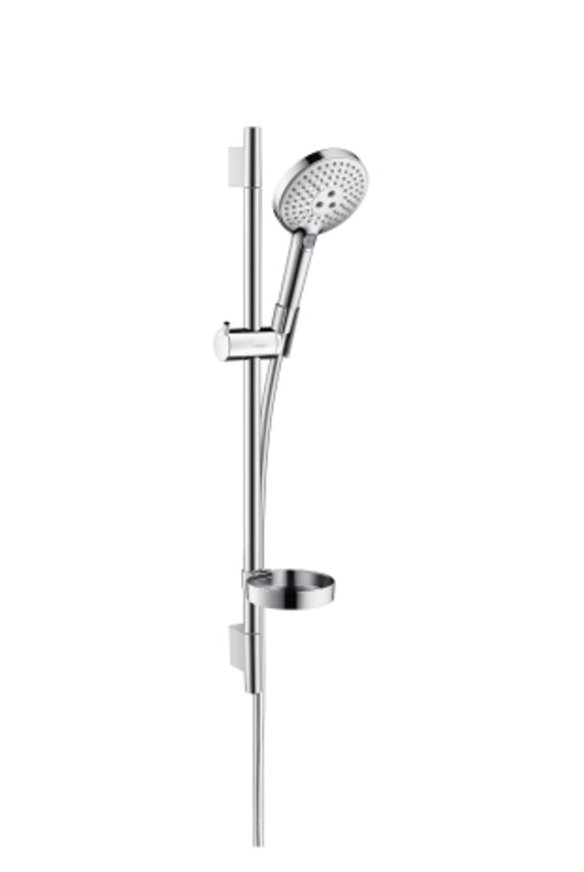 hansgrohe Raindance Select S Brauseset 120 3jet mit Brausestange 65 cm und Seifenschale Chrom, 26630000