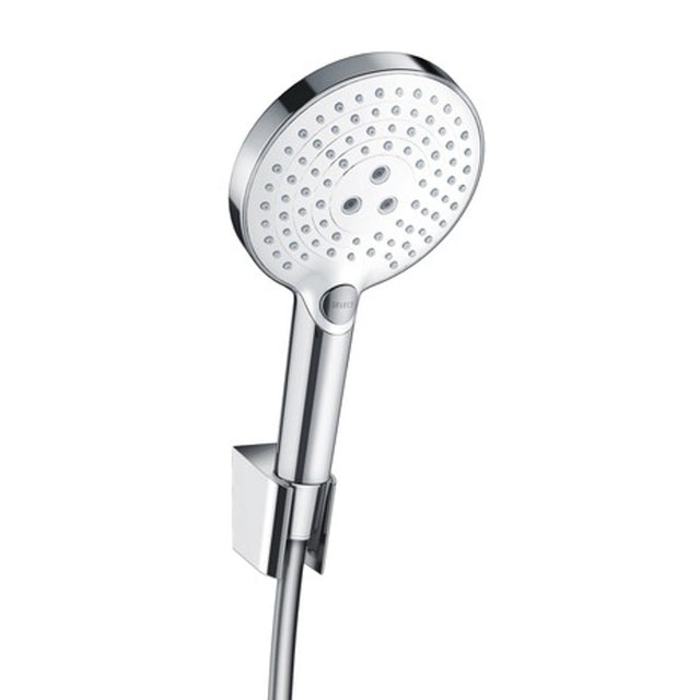 hansgrohe Raindance Select S Brausehalterset 120 3jet mit Brauseschlauch 160 cm Weiß/Chrom, 26721400