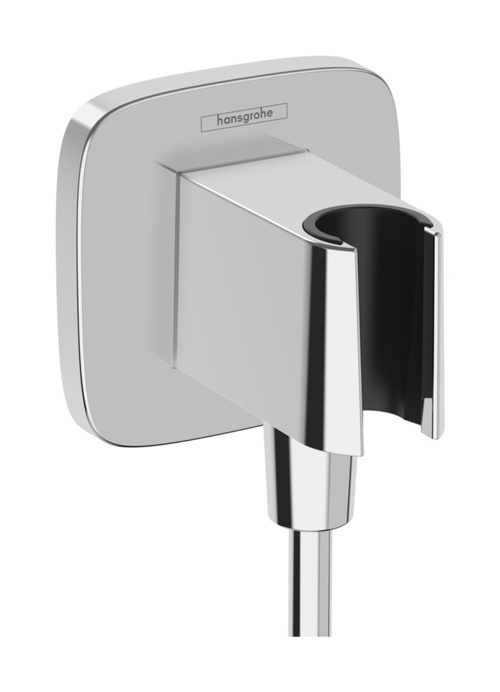 hansgrohe FixFit Q Wandanschluss mit Brausehalter Chrom, 26887000