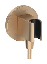 hansgrohe FixFit S Wandanschluss mit Brausehalter Brushed Bronze, 26888140