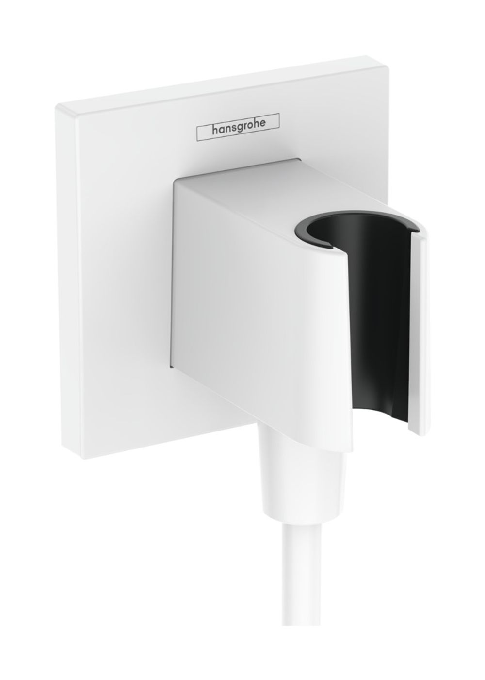 hansgrohe FixFit E Wandanschluss mit Brausehalter Mattweiß, 26889700