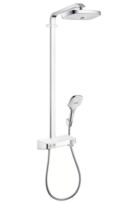 hansgrohe Raindance Select E Showerpipe 300 2jet mit ShowerTablet Weiß/Chrom, 27126400