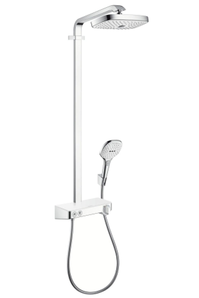 hansgrohe Raindance Select E Showerpipe 300 2jet mit ShowerTablet Weiß/Chrom, 27126400