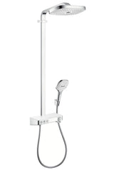 hansgrohe Raindance Select E Showerpipe 300 3jet mit ShowerTablet Weiß/Chrom, 27127400