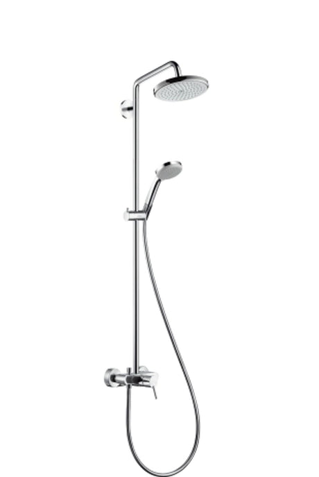 hansgrohe Croma Showerpipe 220 1jet mit Einhebelmischer Chrom, 27222000