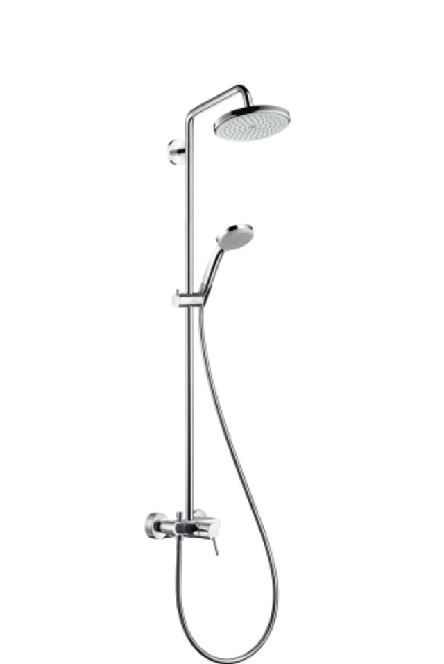 hansgrohe Croma Showerpipe 220 1jet mit Einhebelmischer Chrom, 27222000