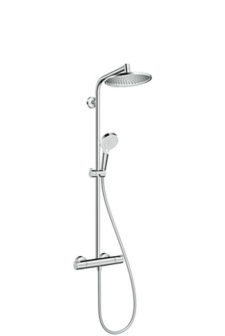 hansgrohe Crometta S Showerpipe 240 1jet EcoSmart mit Thermostat Chrom, 27268000