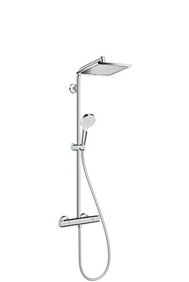 hansgrohe Crometta E Showerpipe 240 1jet EcoSmart mit Thermostat Chrom, 27281000