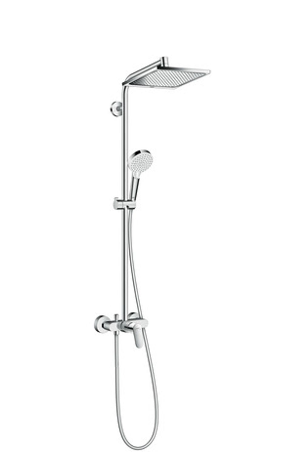 hansgrohe Crometta E Showerpipe 240 1jet mit Einhebelmischer Chrom, 27284000