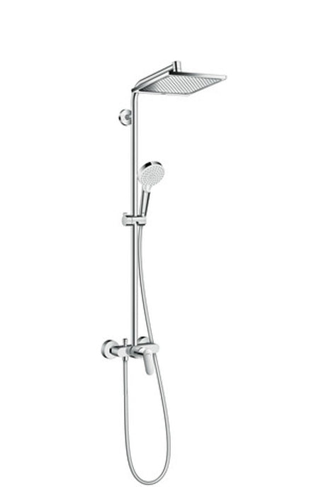 hansgrohe Crometta E Showerpipe 240 1jet mit Einhebelmischer Chrom, 27284000