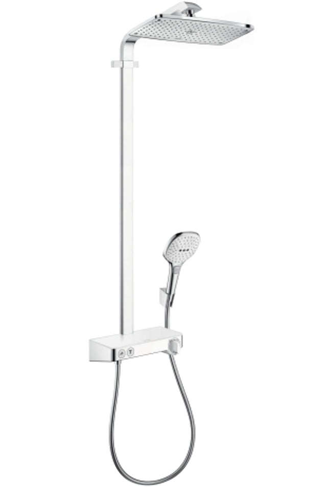 hansgrohe Raindance E Showerpipe 360 1jet mit ShowerTablet Select 300 Weiß/Chrom, 27288400