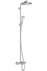 hansgrohe Crometta S Showerpipe 240 1jet mit Wannenthermostat Chrom, 27320000