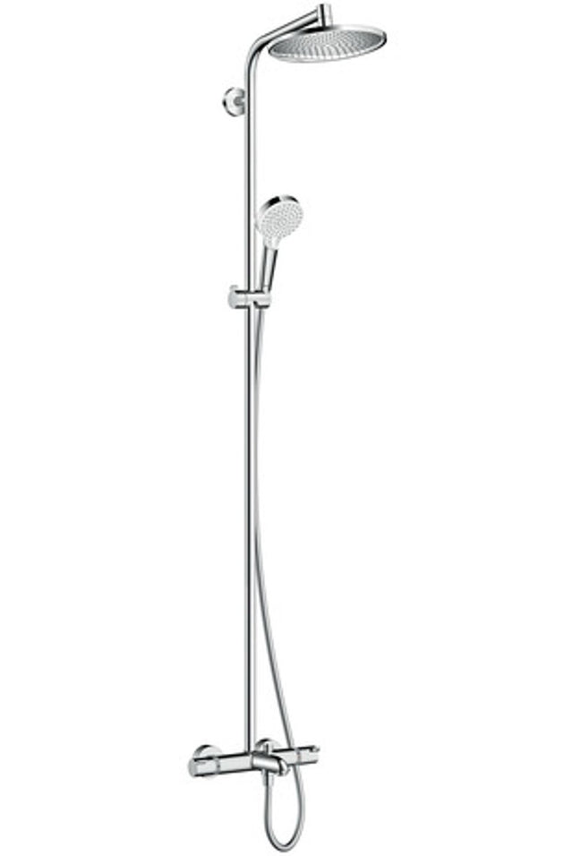 hansgrohe Crometta S Showerpipe 240 1jet mit Wannenthermostat Chrom, 27320000
