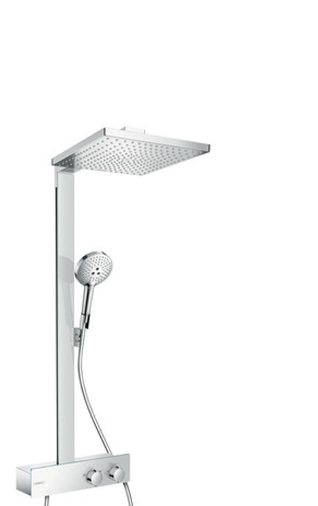 hansgrohe Raindance E Showerpipe 300 1jet EcoSmart 9 l/min mit ShowerTablet 350 Chrom, 27362000