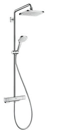 hansgrohe Croma E Showerpipe 280 1jet mit Thermostat Ecostat Chrom, 27630000