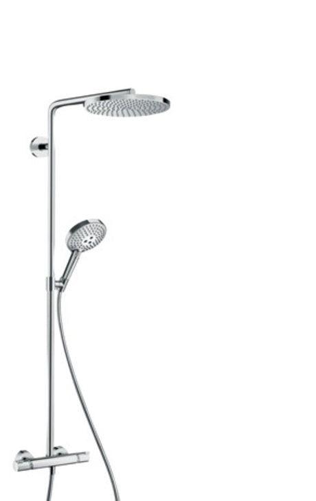 hansgrohe Raindance Select S Showerpipe 240 1jet PowderRain mit Thermostat Chrom, 27633000