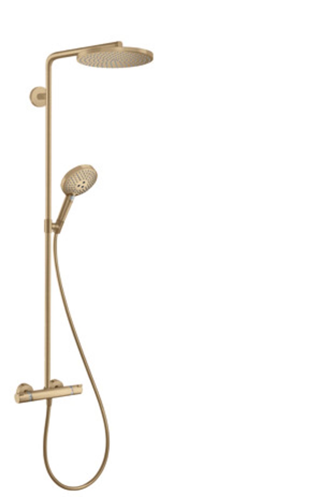 hansgrohe Raindance Select S Showerpipe 240 1jet PowderRain mit Thermostat Brushed Bronze, 27633140