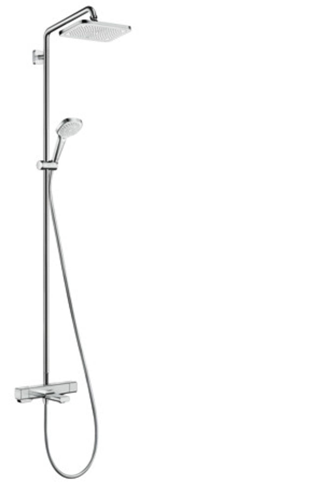 hansgrohe Croma E Showerpipe 280 1jet mit Wannenthermostat Chrom, 27687000