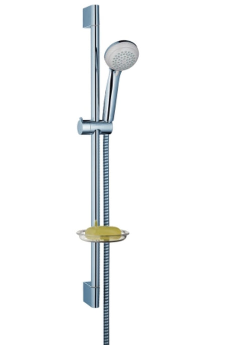 hansgrohe Crometta 85 Brauseset Vario mit Brausestange 65 cm und Seifenschale Chrom, 27764000