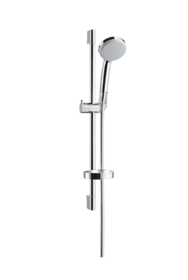hansgrohe Croma 100 Brauseset Vario EcoSmart 9 l/min mit Brausestange 65 cm und Seifenschale Chrom, 27776000