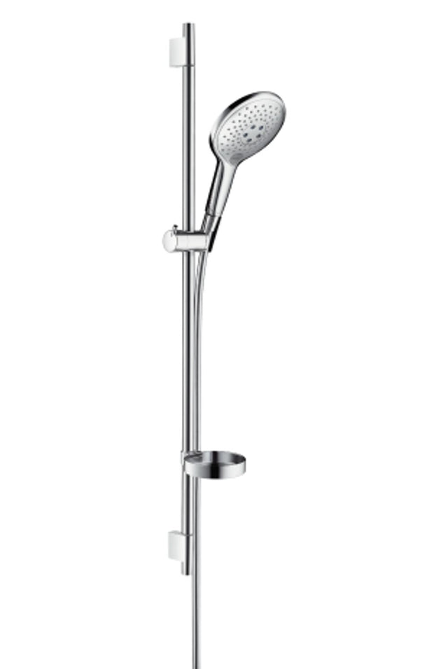 hansgrohe Raindance Select S Brauseset 150 3jet mit Brausestange 90 cm und Seifenschale Chrom, 27803000