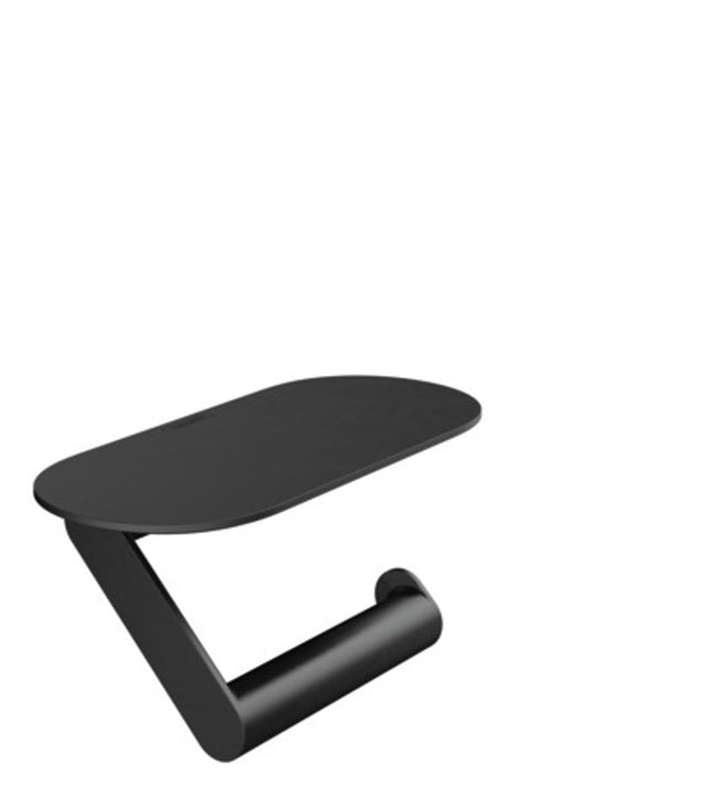 hansgrohe WallStoris Toilettenpapierhalter mit Ablage Mattschwarz, 27928670