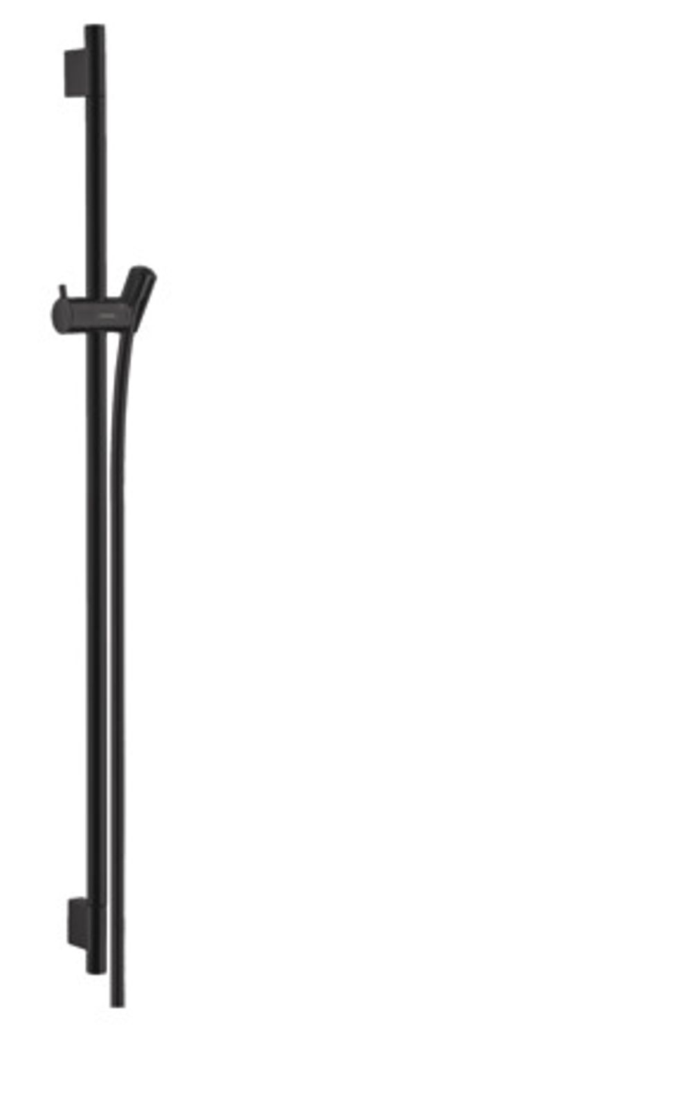 hansgrohe Unica Brausestange S Puro 90 cm mit Isiflex Brauseschlauch 160 Mattschwarz, 28631670