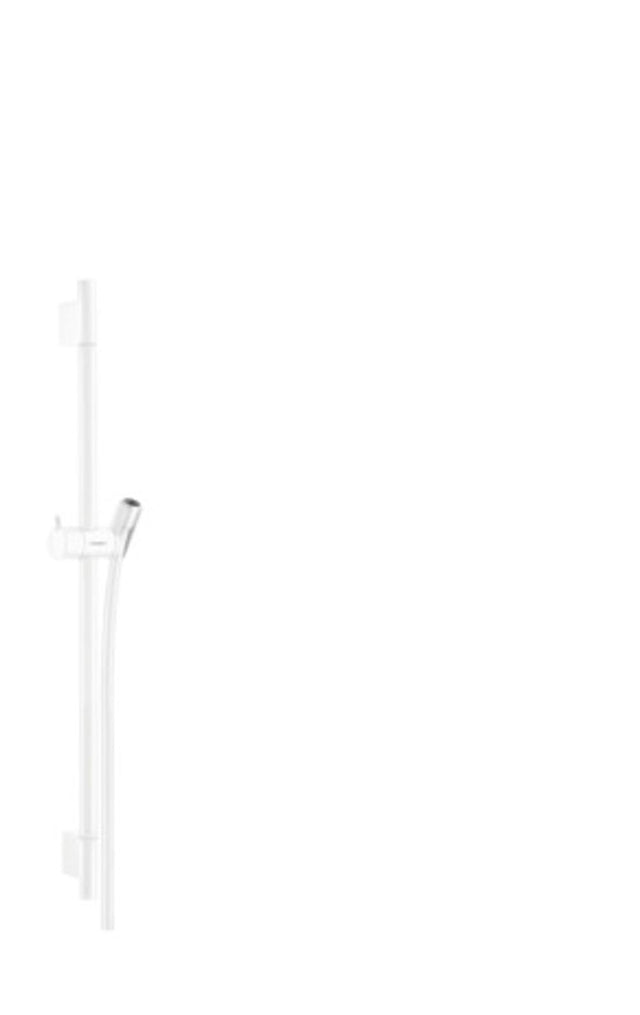 hansgrohe Unica Brausestange S Puro 65 cm mit Isiflex Brauseschlauch 160 Mattweiß, 28632700