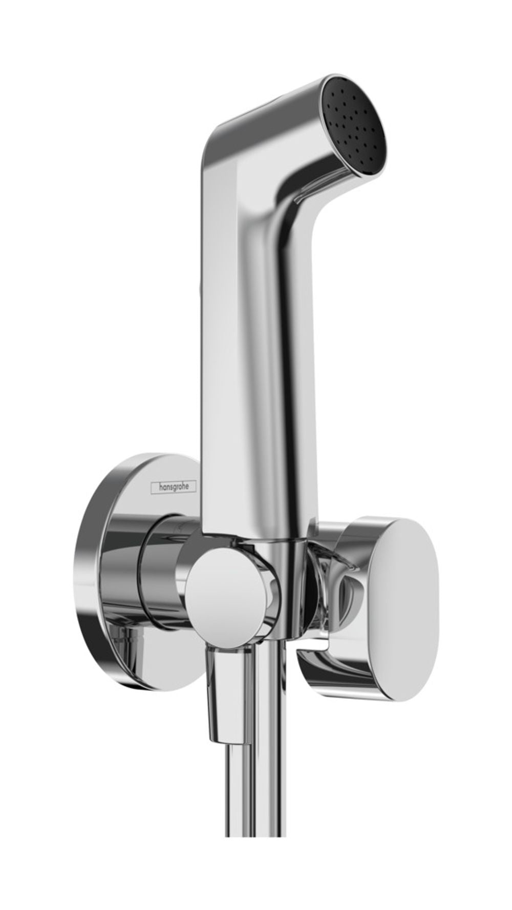 Hansgrohe HG Bidette Handbrause 1jet S EcoSmart+ für Kaltwasser mit Brausehalter und Brauseschlauch 125 cm Chrom, 29230000