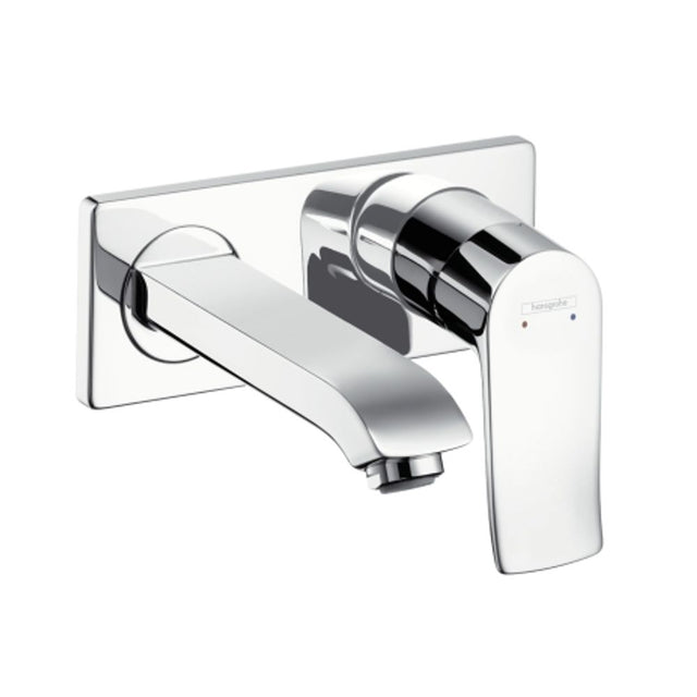 hansgrohe Metris Einhebel-Waschtischmischer Unterputz für Wandmontage mit Auslauf 16,5 cm Chrom, 31085000